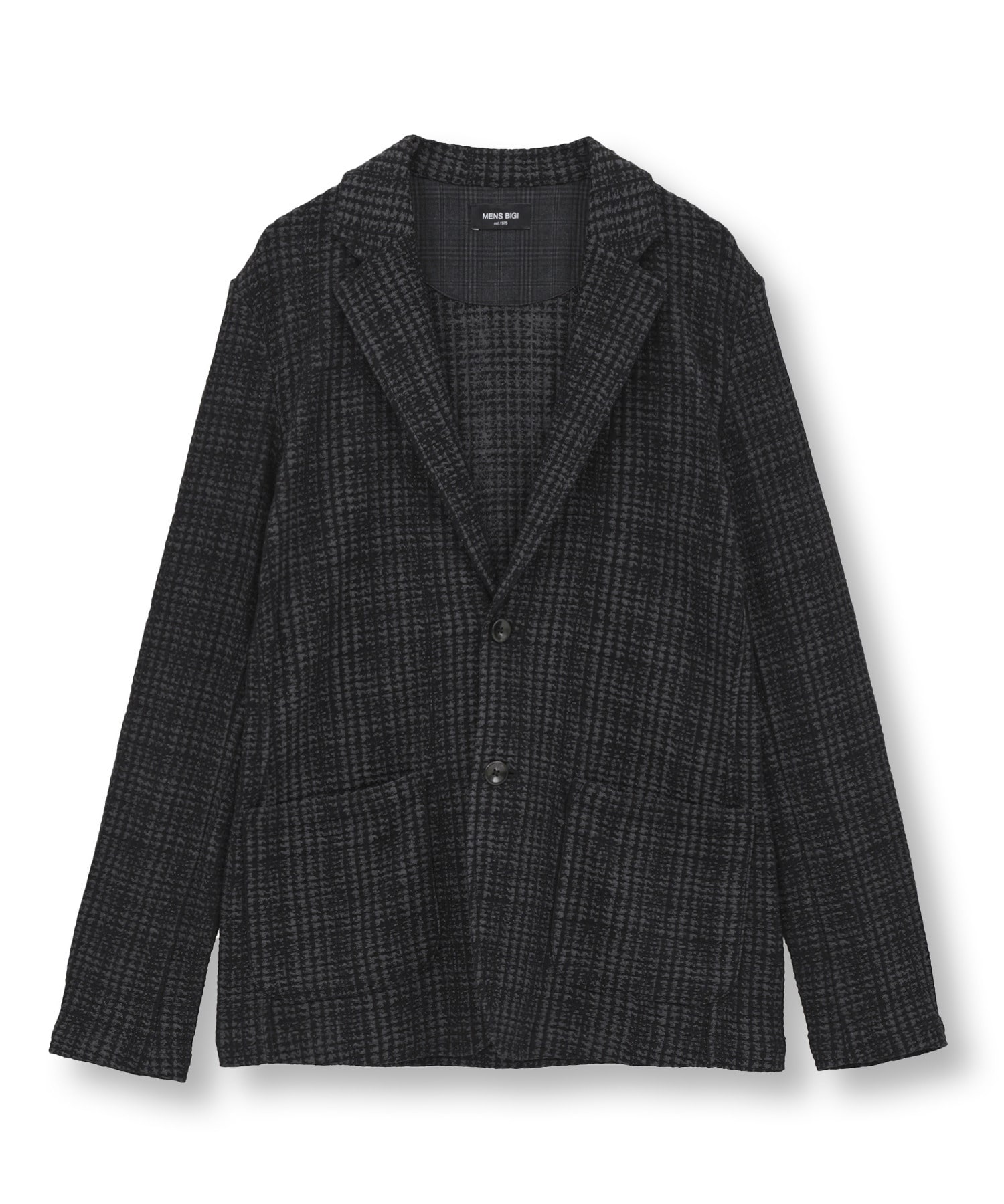 ☆ Herno チェック柄 シャギーニット 中綿 ジャケット 48 アウター ☆ Herno チェック柄 シャギーニット 中綿 ジャケット 48
