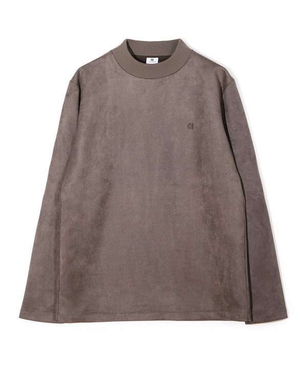 【COLE HAAN/コール ハーン】別注スエードタッチモックネックロングTシャツ 詳細画像 チャコールグレー 1