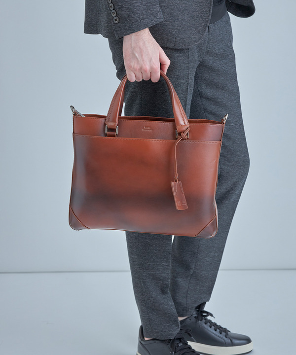 【SEEKER/シーカー】別注 ムラレザー2WAYブリーフケース 詳細画像 1