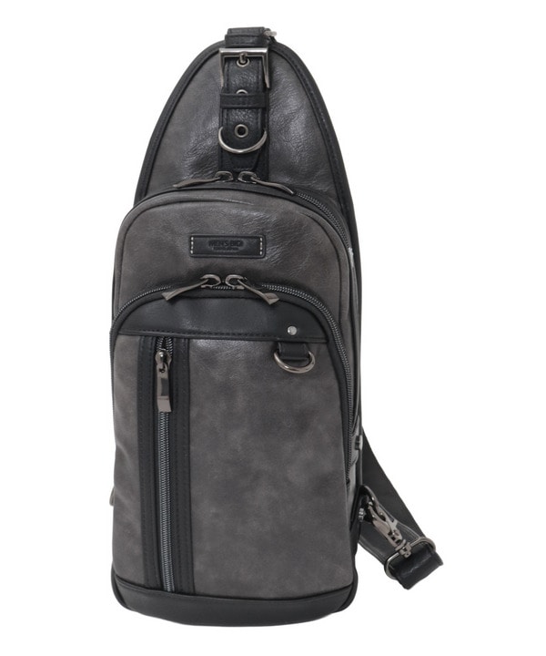 フェイクレザー ボディバッグ 詳細画像 グレー 1