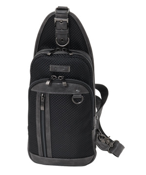 合皮切り替え ボディバッグ