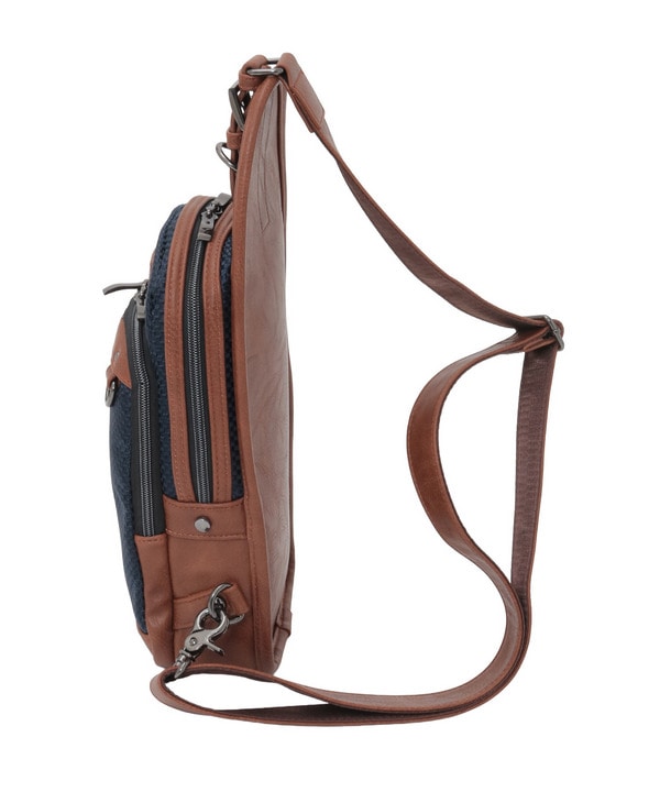 合皮切り替え ボディバッグ 詳細画像 1