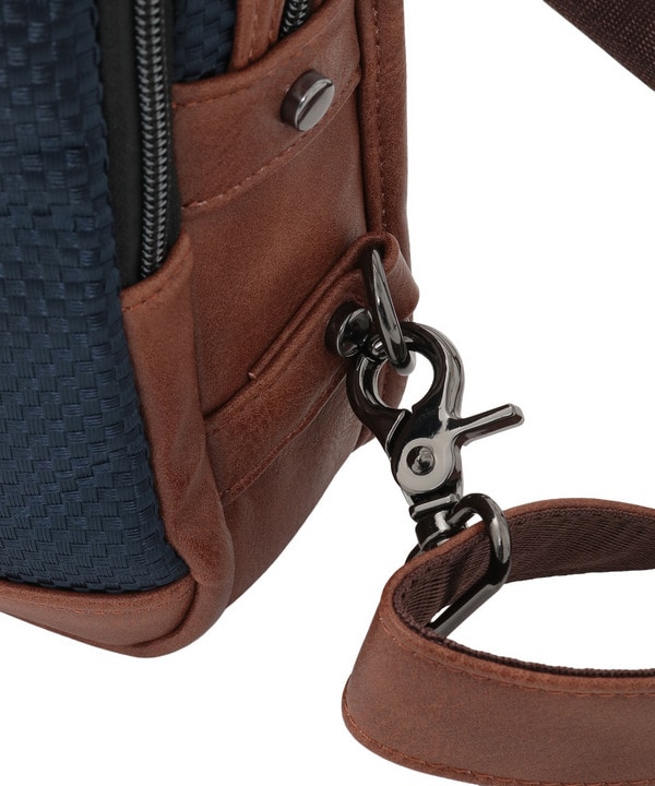 合皮切り替え ボディバッグ 詳細画像 3