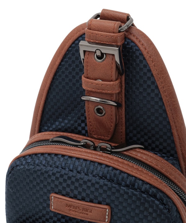 合皮切り替え ボディバッグ 詳細画像 5