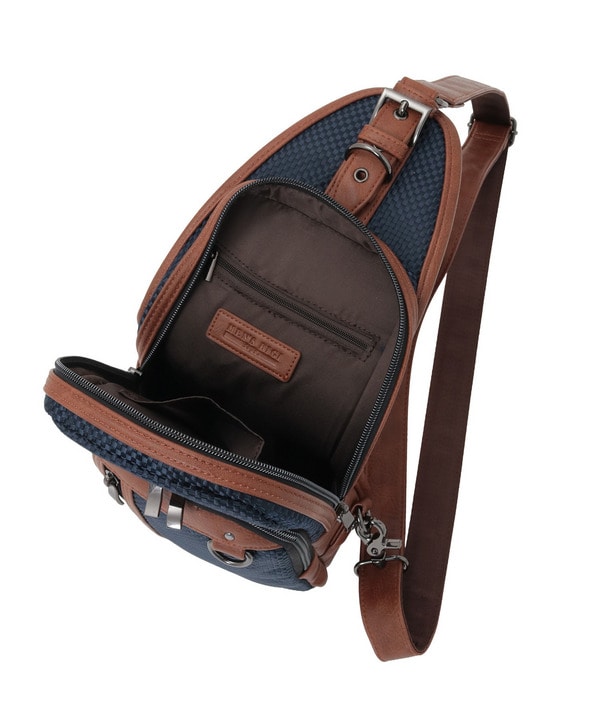 合皮切り替え ボディバッグ 詳細画像 7