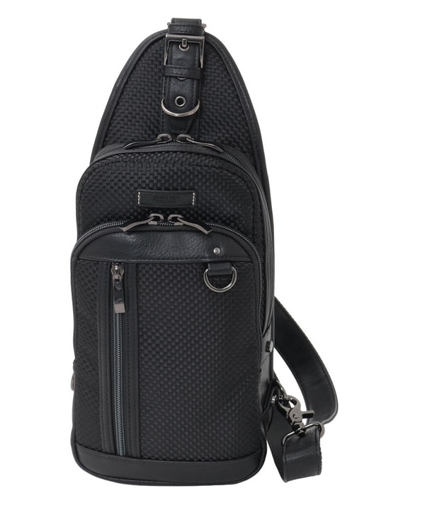 合皮切り替え ボディバッグ 詳細画像 ブラック 1