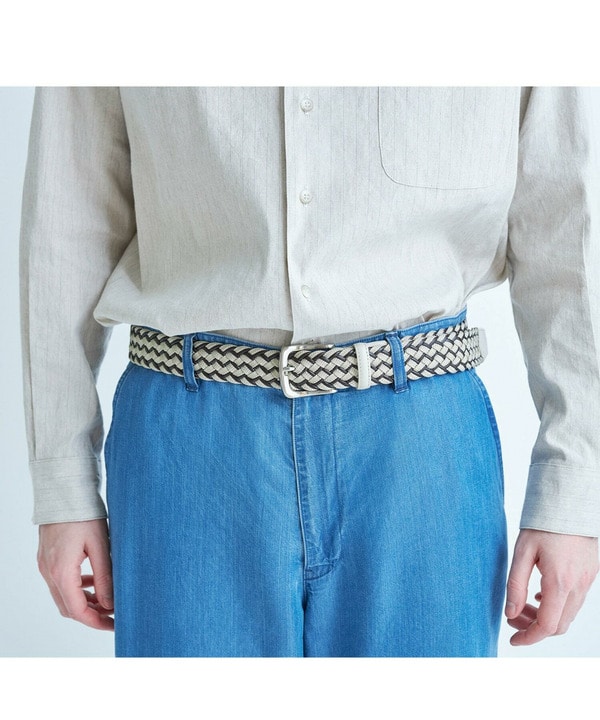 レザーミックス イタリアンメッシュベルト 詳細画像 4