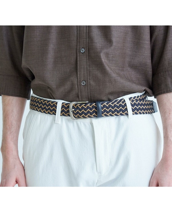 レザーミックス イタリアンメッシュベルト 詳細画像 5