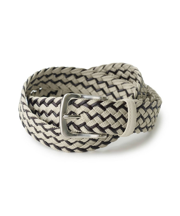 レザーミックス イタリアンメッシュベルト 詳細画像 ベージュ 1