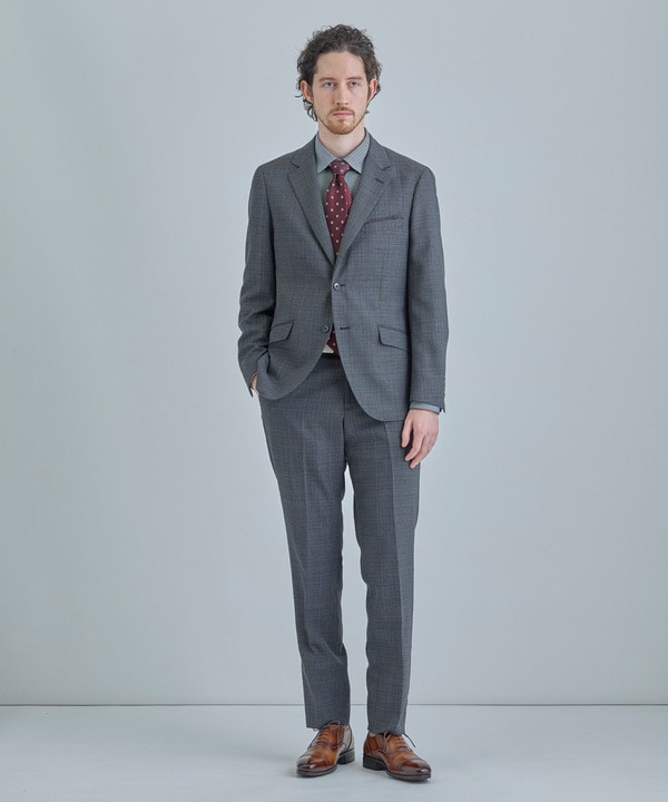 小紋グレンチェックxドット柄シルクネクタイ 詳細画像 2