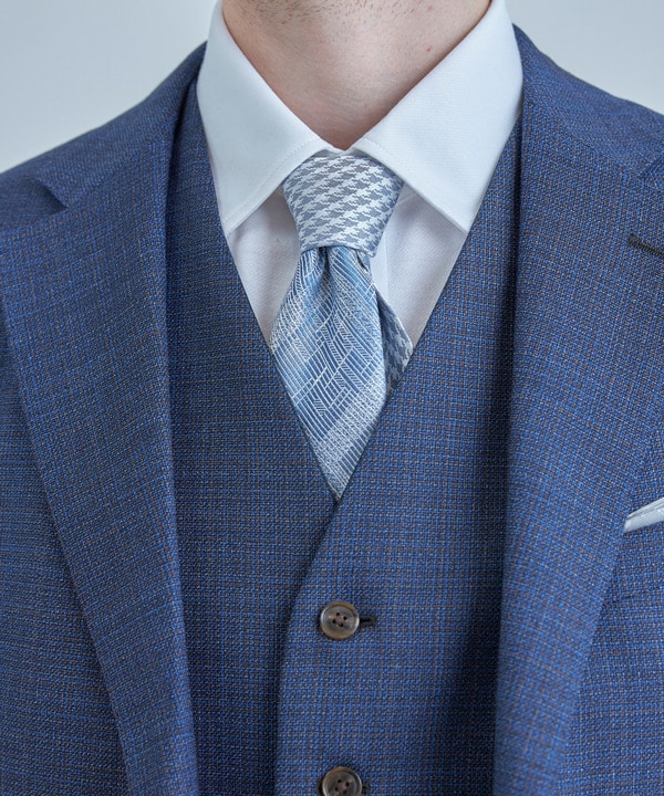 ジオメトリック柄xシャドー千鳥柄クレリックタイ 詳細画像 5