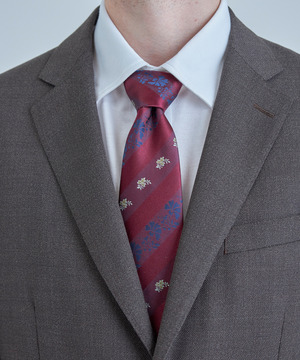 【TIE YOUR TIE /タイユアタイ】フローラルシャドーストライプ柄ネクタイ