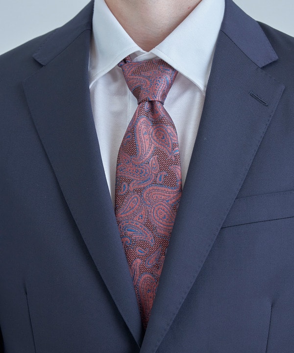 【TIE YOUR TIE /タイユアタイ】配色ペイズリー柄ネクタイ 詳細画像 ピンク 1