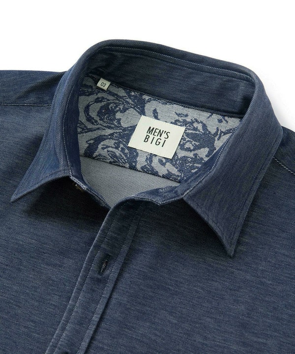 デニムジャージ シャツブルゾン＜ストレッチ＞ 詳細画像 20