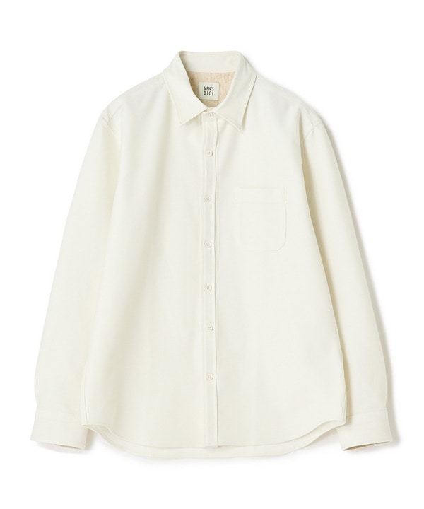 デニムジャージ シャツブルゾン＜ストレッチ＞ 詳細画像 ホワイト 1