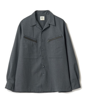 ウールツイル オープンカラーワークシャツ
