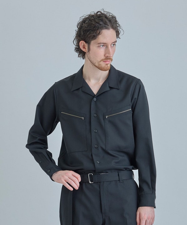 ウールツイル オープンカラーワークシャツ 詳細画像 5