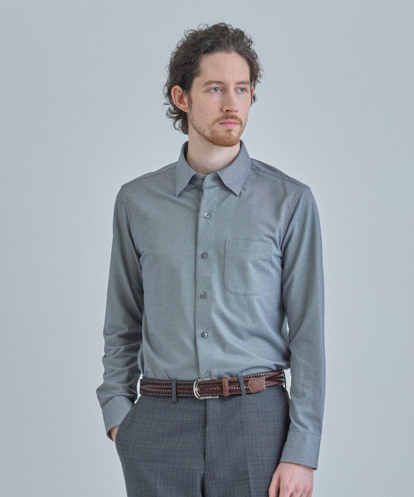 J-CAMICIE ハイゲージジャージドレスシャツ（Albini&times;RENU）＜ストレッチ＞ 詳細画像 1