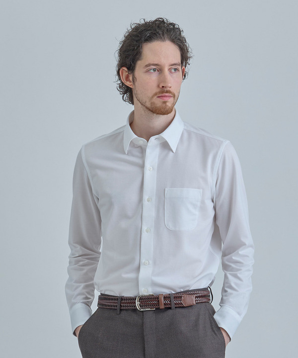 J-CAMICIE ハイゲージジャージドレスシャツ（Albini&times;RENU）＜ストレッチ＞ 詳細画像 4