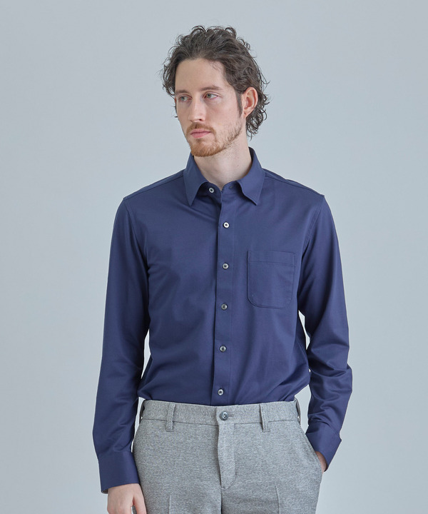 J-CAMICIE ハイゲージジャージドレスシャツ（Albini&times;RENU）＜ストレッチ＞ 詳細画像 7