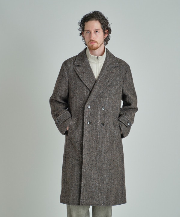ヴィンテージツイードダブルブレステッドコート 詳細画像 1