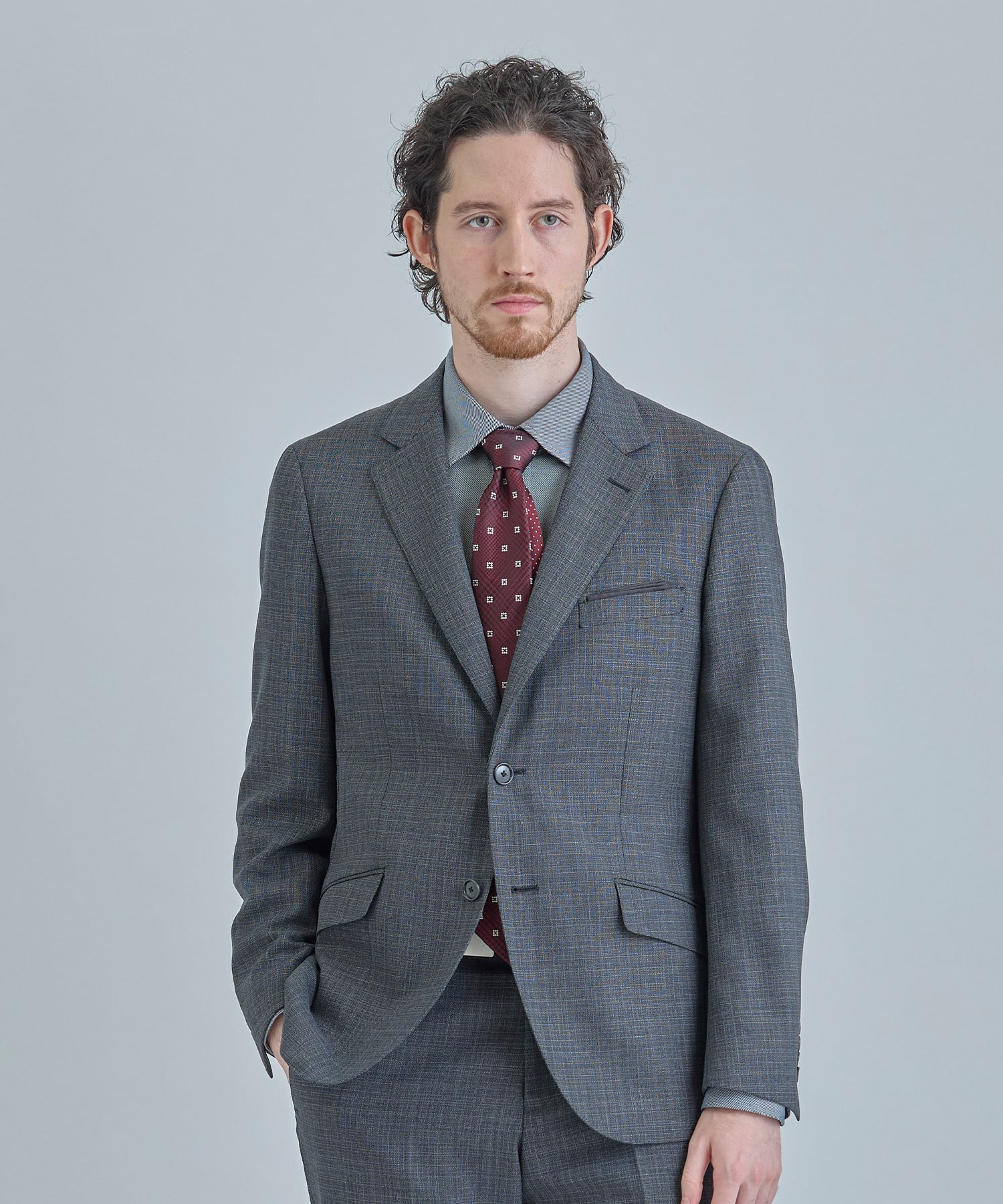 ミックスヤーン/ホップサックテーラードジャケット｜メンズ