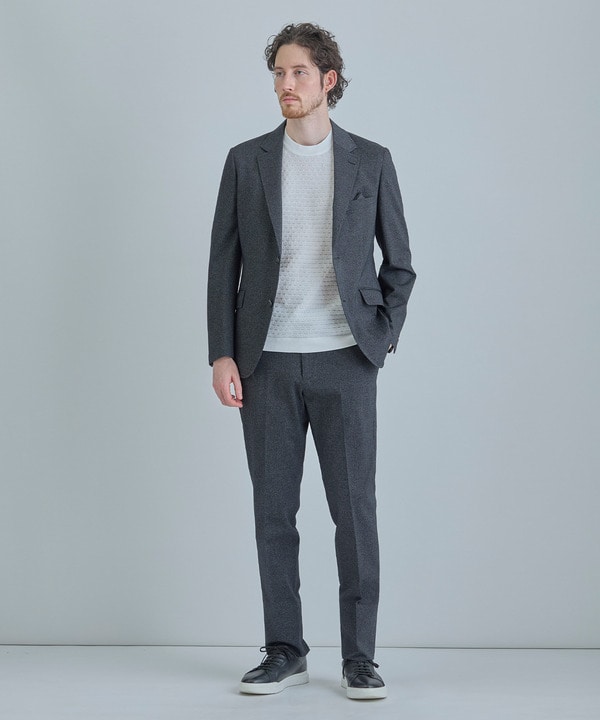 【ACTIVE TAILOR/アクティブテイラー】ハイゲージツイル ジャージジャケット＜防シワ性＞＜ストレッチ＞ 詳細画像 6