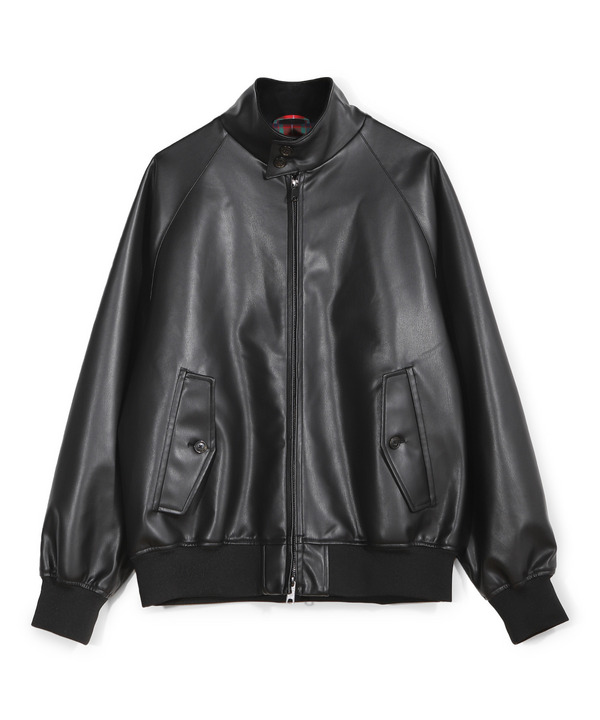 【BARACUTA/バラクータ】別注フェイクレザーG9ハリントンジャケット 詳細画像 ブラック 1