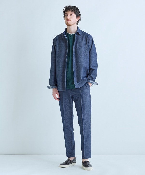 デニムジャージ テーパードパンツ＜ストレッチ＞ 詳細画像 12