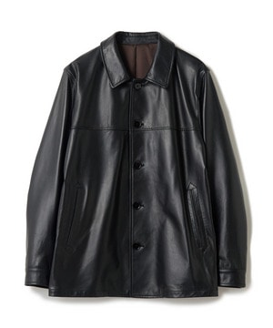 ライトラムレザー カバーオールブルゾン