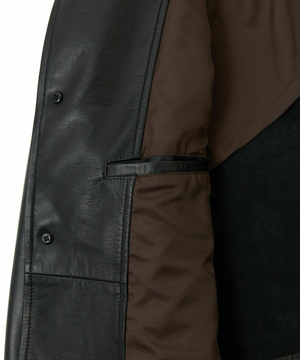 ライトラムレザー カバーオールブルゾン 詳細画像 10