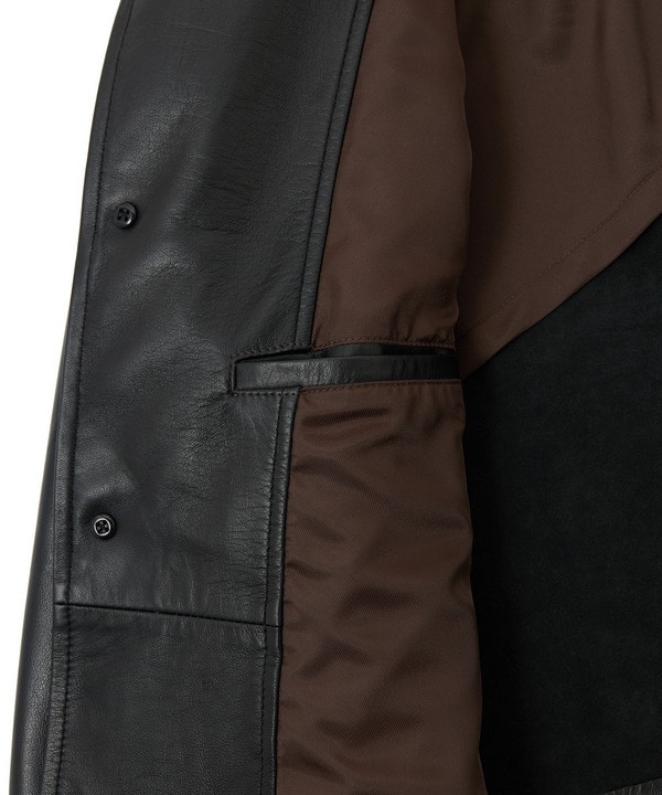 ライトラムレザー カバーオールブルゾン 詳細画像 7