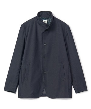 シャンブレー調ハイテンショントリコット スタンドカラーカーデブルゾン＜接触冷感/速乾/UVカット＞