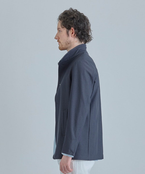 シャンブレー調ハイテンショントリコット スタンドカラーカーデブルゾン＜接触冷感/速乾/UVカット＞ 詳細画像 2