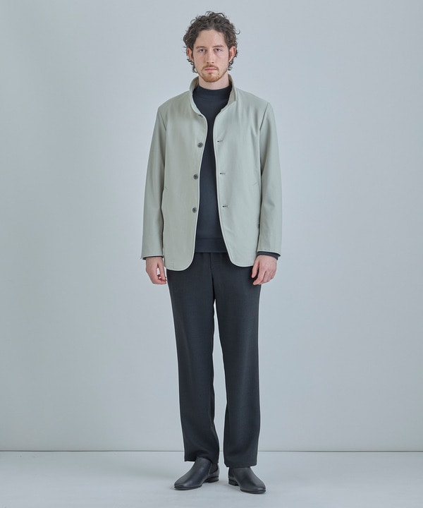 シャンブレー調ハイテンショントリコット スタンドカラーカーデブルゾン＜接触冷感/速乾/UVカット＞ 詳細画像 6