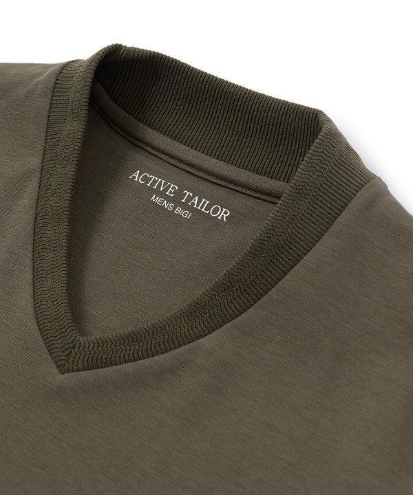 【ACTIVE TAILOR/アクティブテイラー】シルケットスムースVネックTシャツ＜接触冷感 / UVカット＞ 詳細画像 18