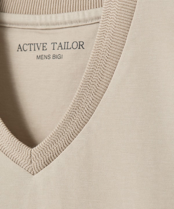 【ACTIVE TAILOR/アクティブテイラー】シルケットスムースVネックTシャツ＜接触冷感 / UVカット＞ 詳細画像 20