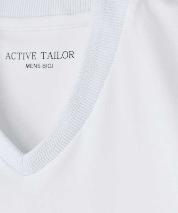 【ACTIVE TAILOR/アクティブテイラー】シルケットスムースVネックTシャツ＜接触冷感 / UVカット＞ 詳細画像 28