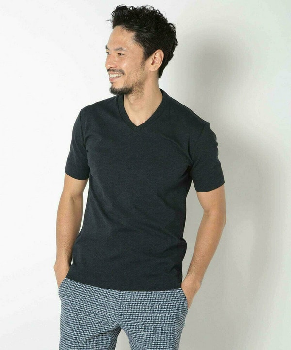 【ACTIVE TAILOR/アクティブテイラー】シルケットスムースVネックTシャツ＜接触冷感 / UVカット＞ 詳細画像 6