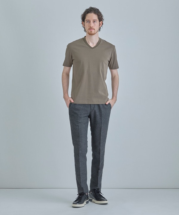 【ACTIVE TAILOR/アクティブテイラー】シルケットスムースVネックTシャツ＜接触冷感 / UVカット＞ 詳細画像 8