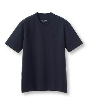 【ACTIVE TAILOR/アクティブテイラー】シルケットスムースクルーネックTシャツ＜接触冷感 / UVカット＞