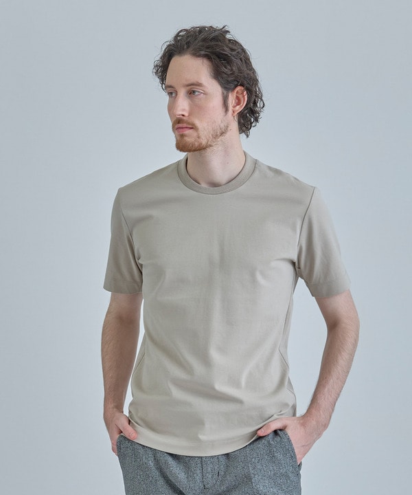 【ACTIVE TAILOR/アクティブテイラー】シルケットスムースクルーネックTシャツ＜接触冷感 / UVカット＞ 詳細画像 4