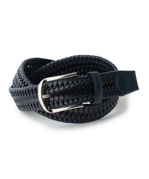 【DOMODOSSOLA/ドモドッソラ】レザーメッシュプレーンベルト