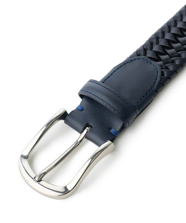 【DOMODOSSOLA/ドモドッソラ】レザーメッシュプレーンベルト 詳細画像 2