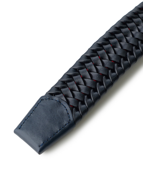 【DOMODOSSOLA/ドモドッソラ】レザーメッシュプレーンベルト 詳細画像 3