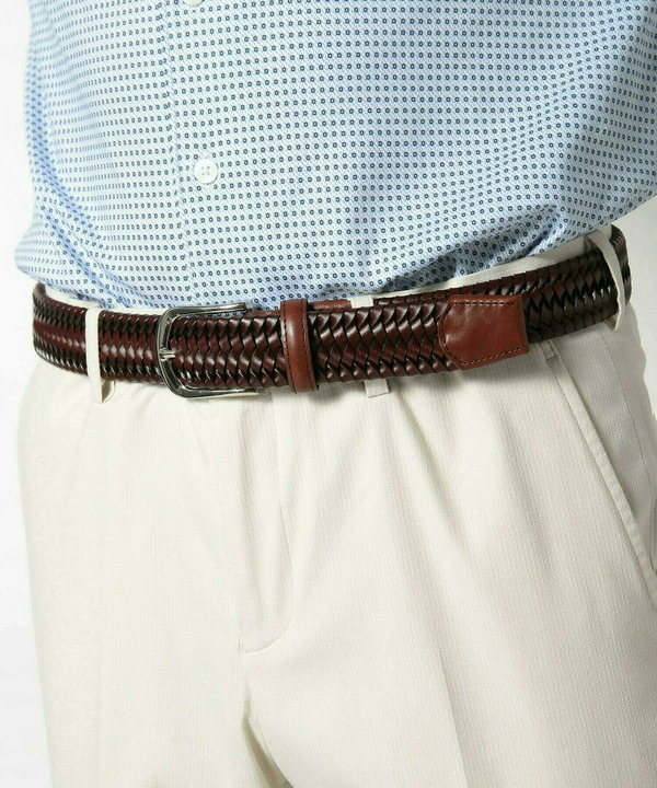 【DOMODOSSOLA/ドモドッソラ】レザーメッシュプレーンベルト 詳細画像 4