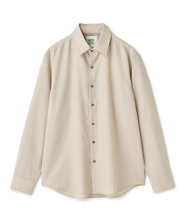 トリアセリネン調ストレッチ カジュアルシャツ＜接触冷感/UVカット/ストレッチ/防シワ/EASY CARE＞ 詳細画像 ベージュ 1
