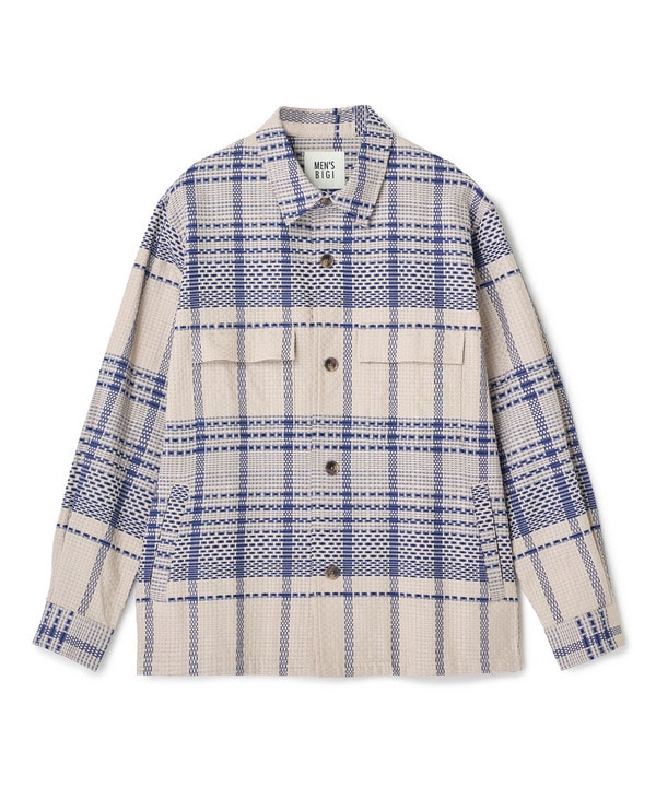 ドビーチェックCPOシャツ 詳細画像 ベージュ 1