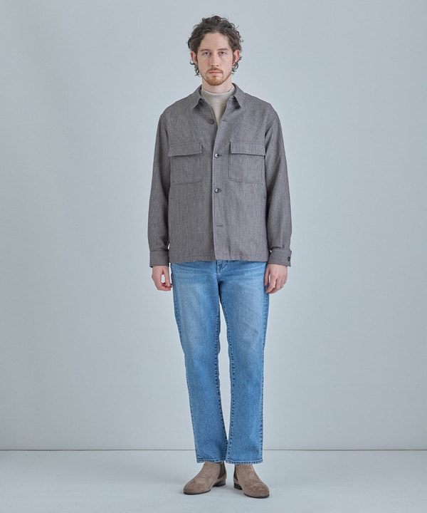 ドビーミックスメランジ CPOシャツ 詳細画像 8