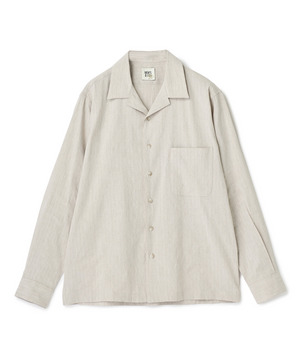 SMART MERINO/ヴィスコースリネン オープンカラーシャツ＜軽量/通気性＞＜ストレッチ＞